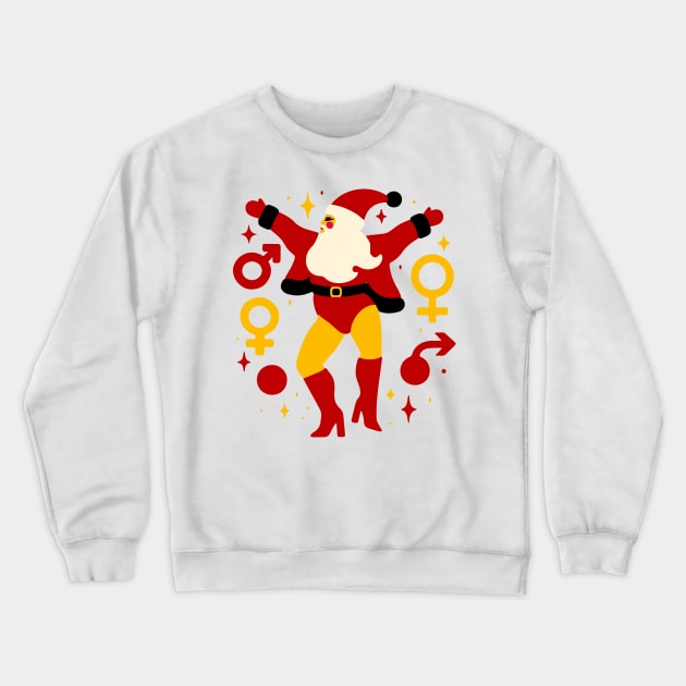Dancing Santa Christmas Eve Party T Shirt Crewneck Sweatshirt by L.C. Tarot